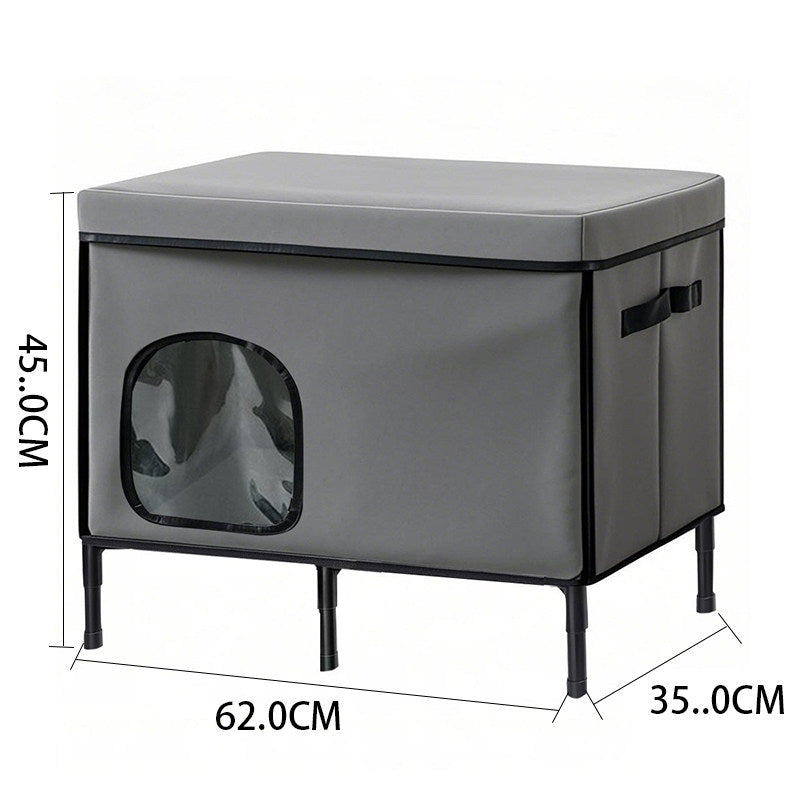 Enclosed Pet Cooling Bed with Ice Compartment