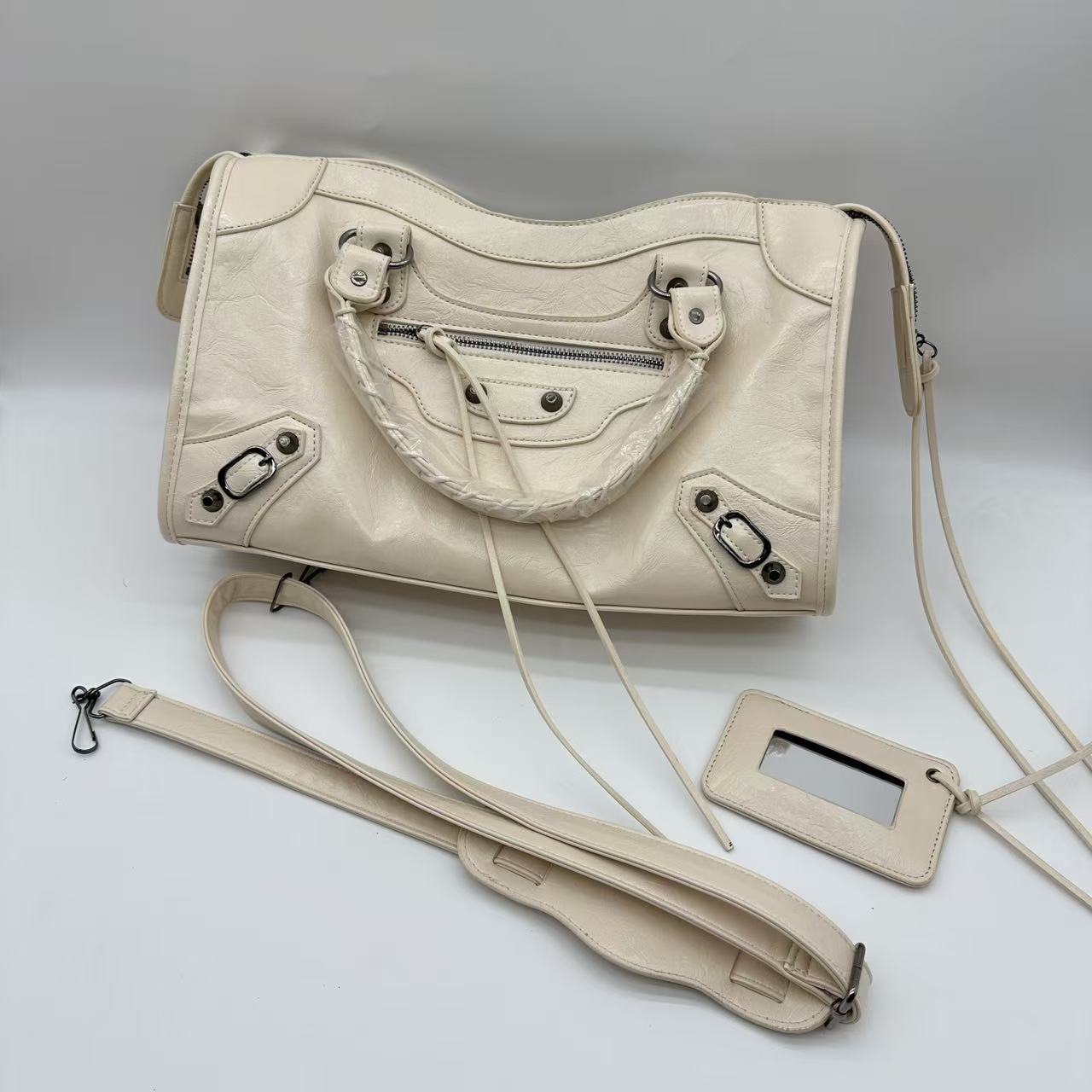 Studded Biker Shoulder Bag Large Capacity Pillow Bag