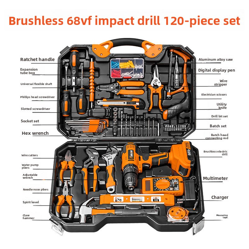 Electric drill set tool box