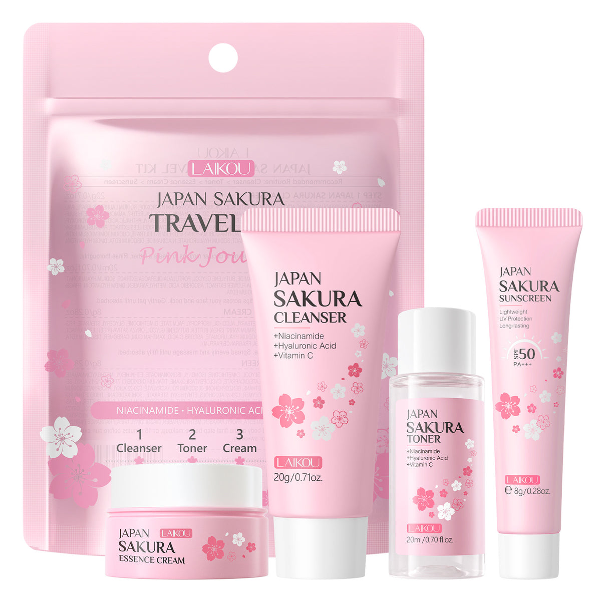 Lecco Sakura Skincare Travel Set