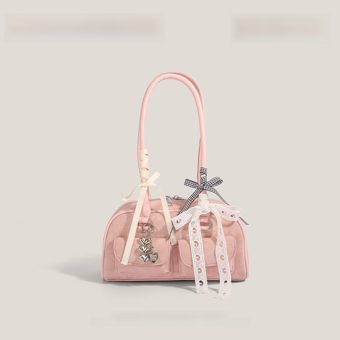 Tote Bag with Silk Scarf Pendant