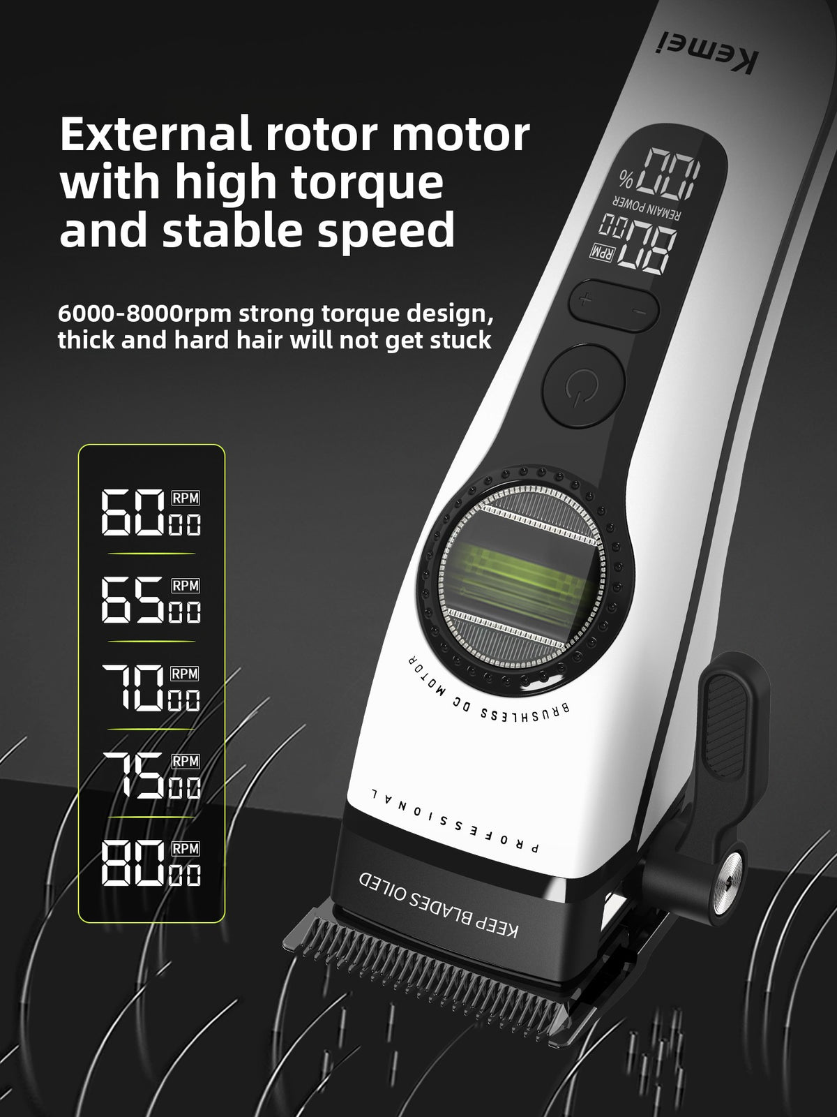 Professional Hair Clipper with Ceramic Blade