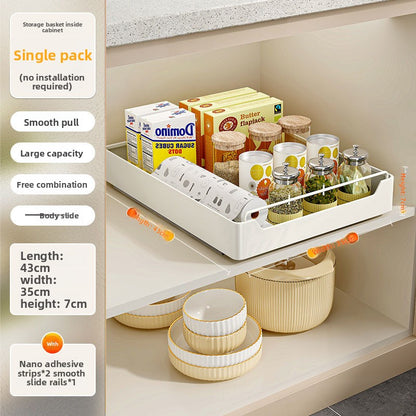 Pull-out Kitchen Cabinet Storage Drawer Organizer