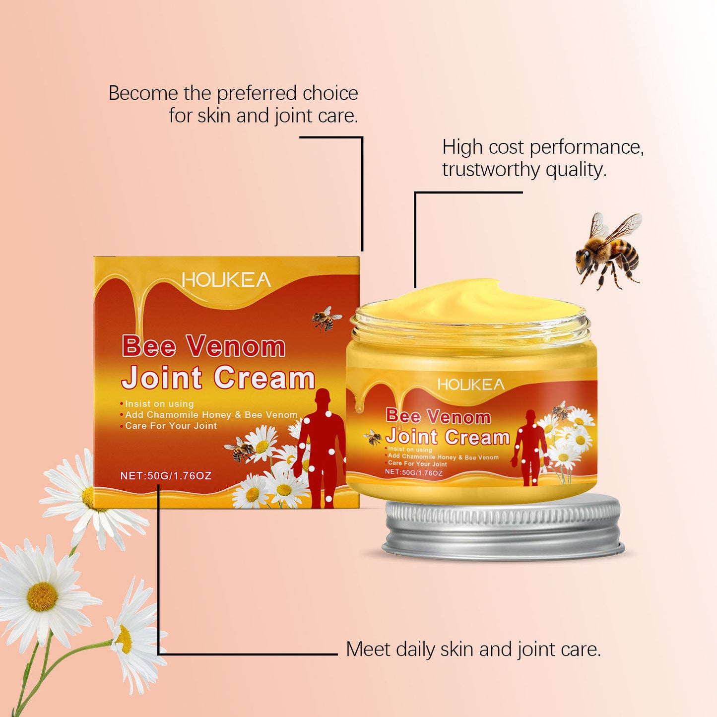 Houkea Joint Massage Cream for Knee and Body Care