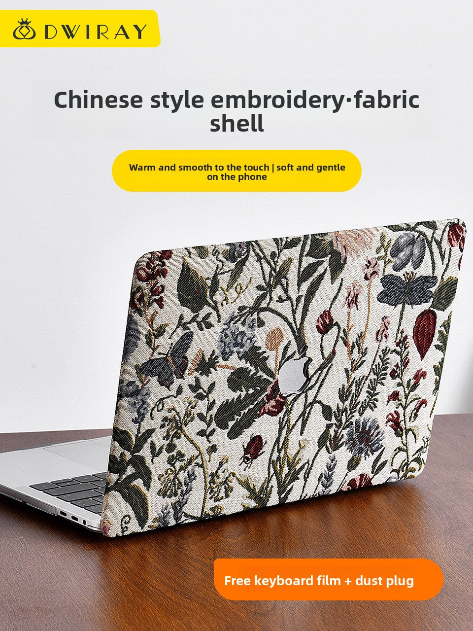 Embroidered Laptop Protective Case for MacBook