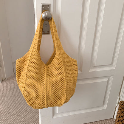 Vintage Crochet Woven Shoulder Bag