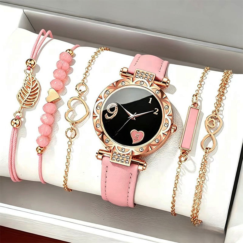 Rose Gold Diamond Accent Quartz Watch