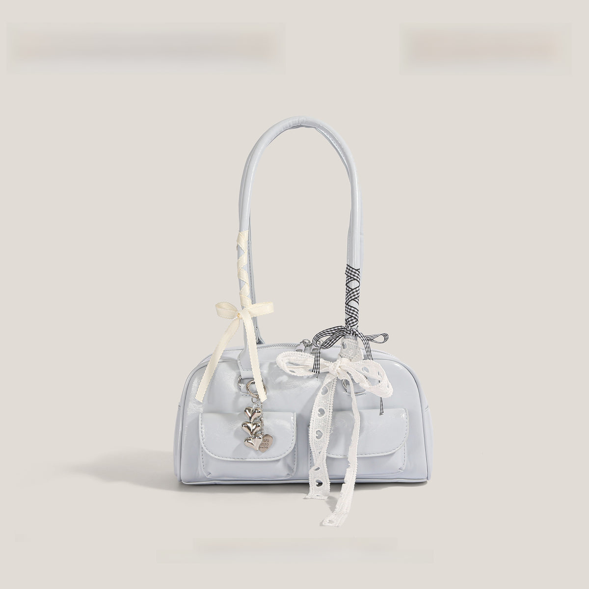 Tote Bag with Silk Scarf Pendant