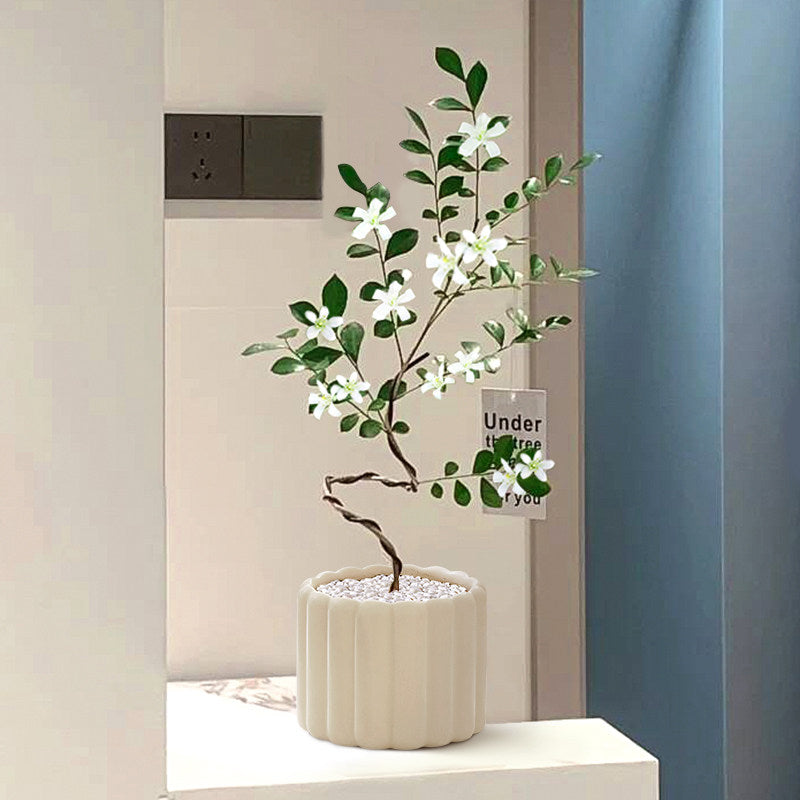 Stylized Schefflera Potted Plant for Indoor Decoration