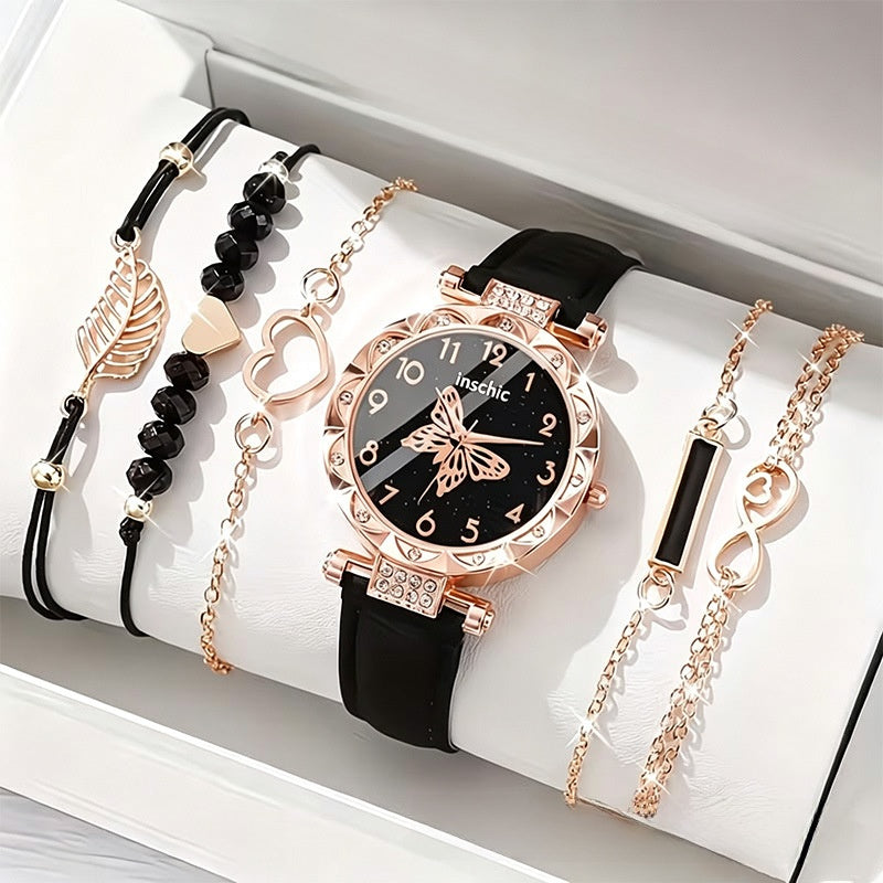 Rose Gold Diamond Accent Quartz Watch