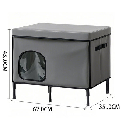 Enclosed Pet Cooling Bed with Ice Compartment