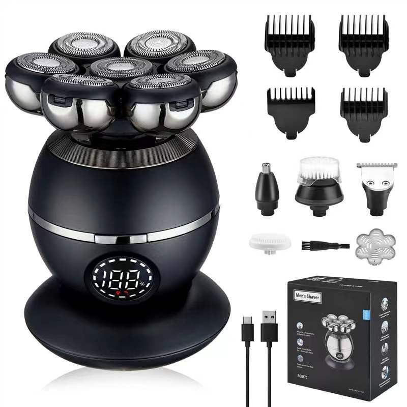 Blade Rotary Electric Shaver with LED Display