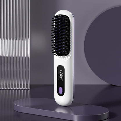 Portable straightening and curling comb