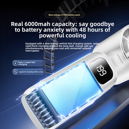 Handheld Mini Fan with Semiconductor Cooling and LED Display