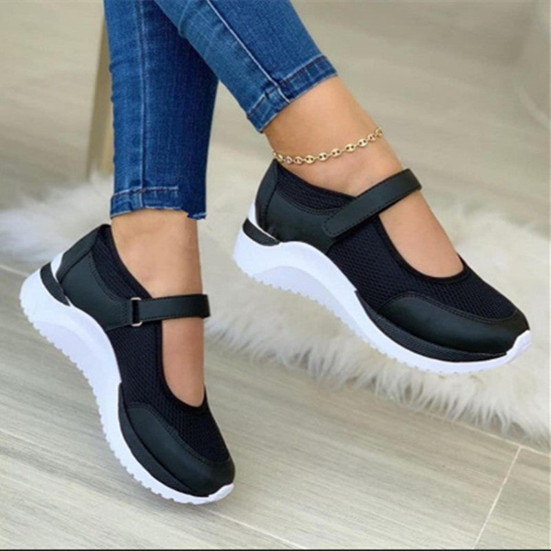Womens Knitted Velcro Sandals