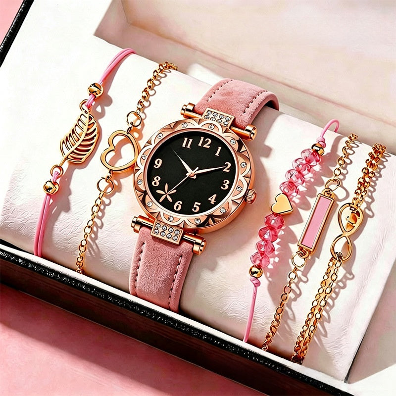Rose Gold Diamond Accent Quartz Watch