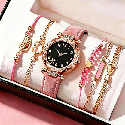 Rose Gold Diamond Accent Quartz Watch