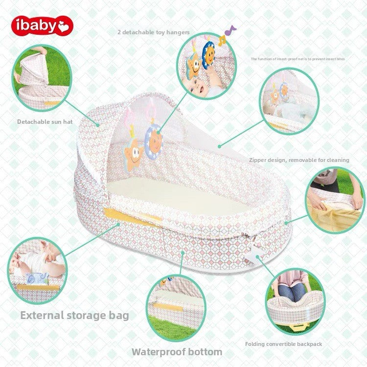 Foldable Portable Baby Bed with Mosquito Net