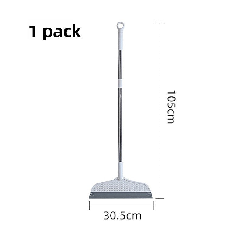 Rotatable Silicone Cleaning Broom for Floors and Bathrooms