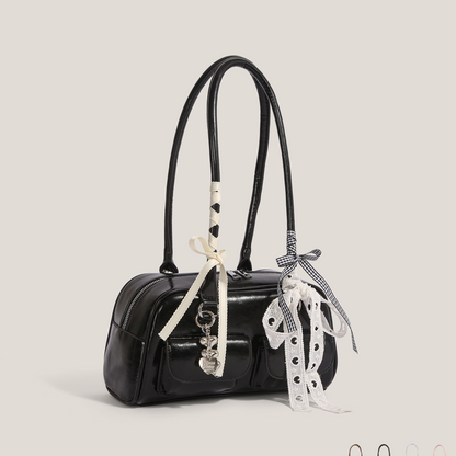 Tote Bag with Silk Scarf Pendant