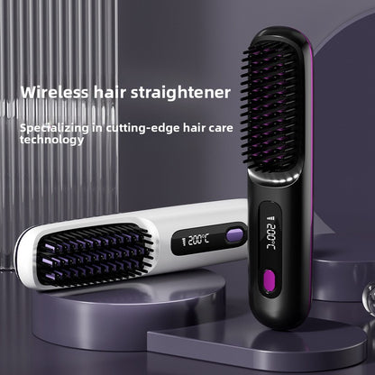 Portable straightening and curling comb