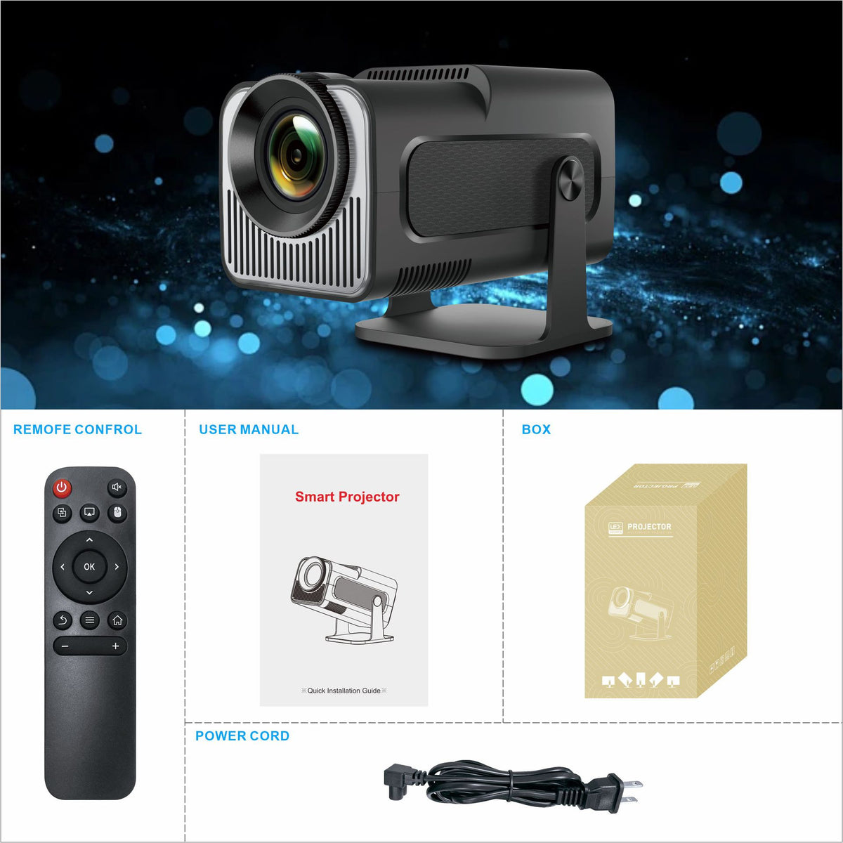 Android 4K Wireless Portable Projector