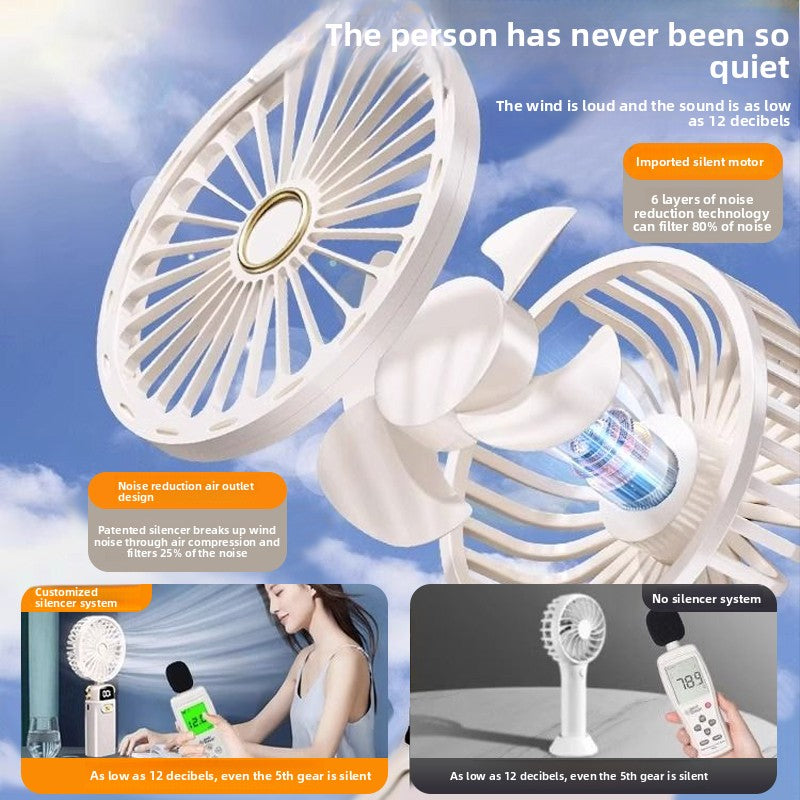 Portable USB Desktop Fan with Neck Strap