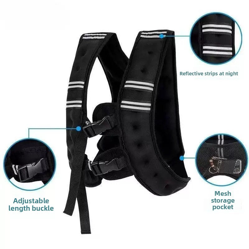 Adjustable Reflective Weight Vest for Fitness Training