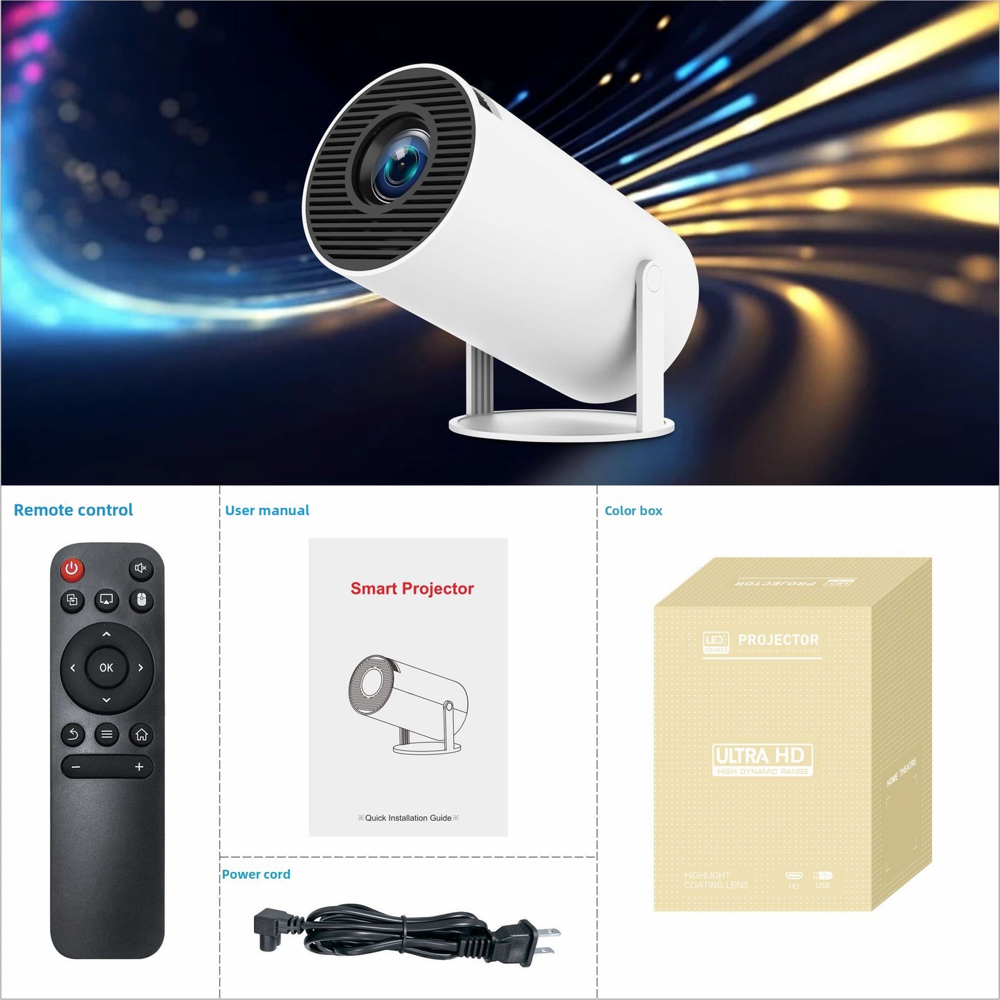 Android 4K Wireless Portable Projector