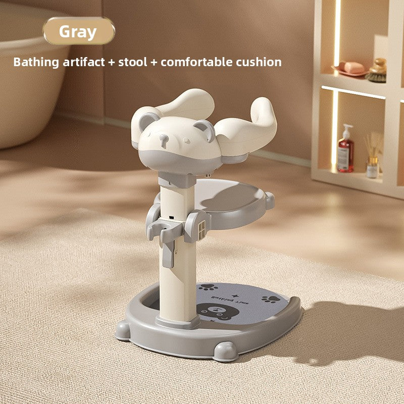 Adjustable Height Baby Standing Bath Tub