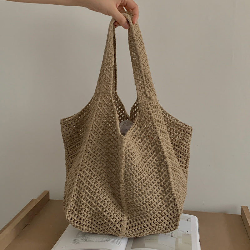 Vintage Crochet Woven Shoulder Bag