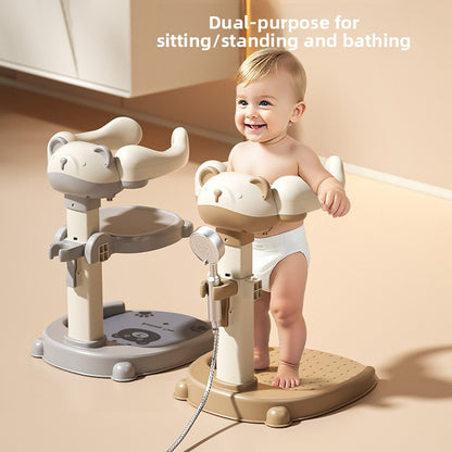 Adjustable Height Baby Standing Bath Tub