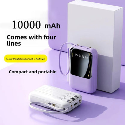 Portable Power Bank 20000mAh with Built-in Cable