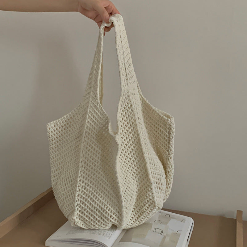 Vintage Crochet Woven Shoulder Bag
