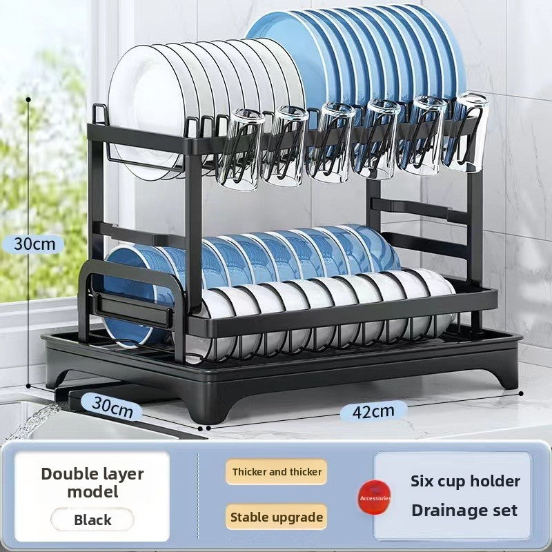 Kitchen Bowl and Plate Storage Rack
