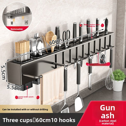 Wall Mounted Kitchen Knife and Utensil Holder