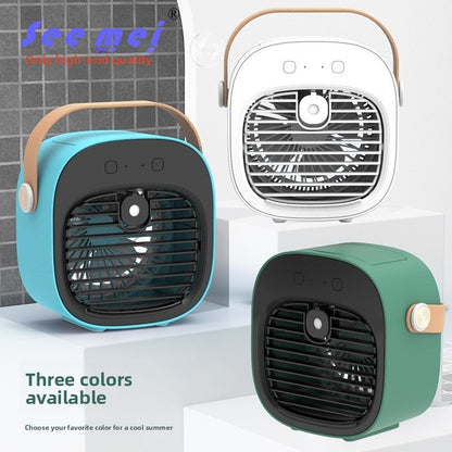 Rechargeable Handheld Humidifier Fan with USB