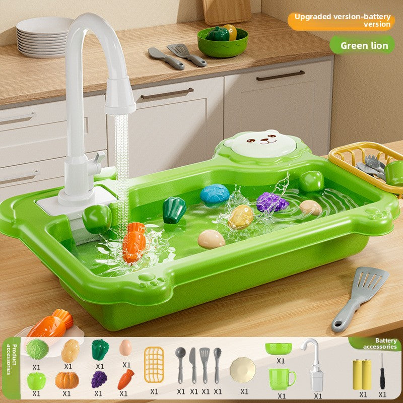 Childrens Electric Dishwashing Play Set
