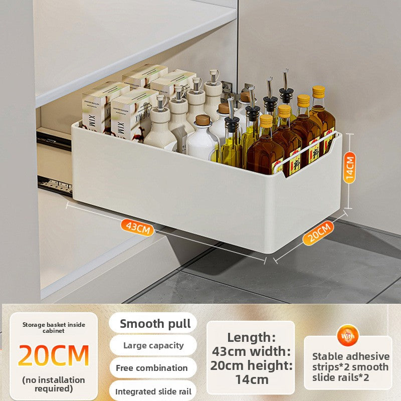 Pull-out Kitchen Cabinet Storage Drawer Organizer
