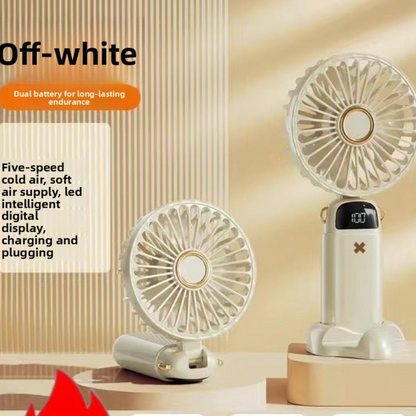 Portable USB Desktop Fan with Neck Strap