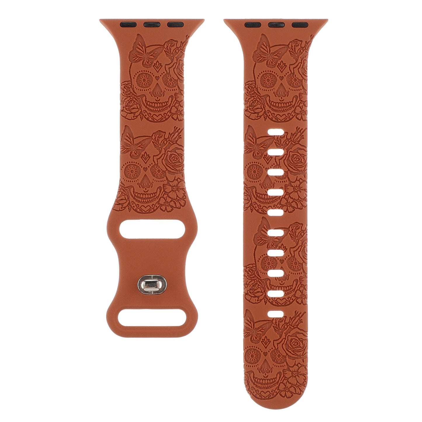 Silicone Strap for Apple Watch with Skull Design