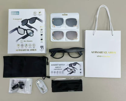 Smart Glasses with AI Assistant Bluetooth Camera
