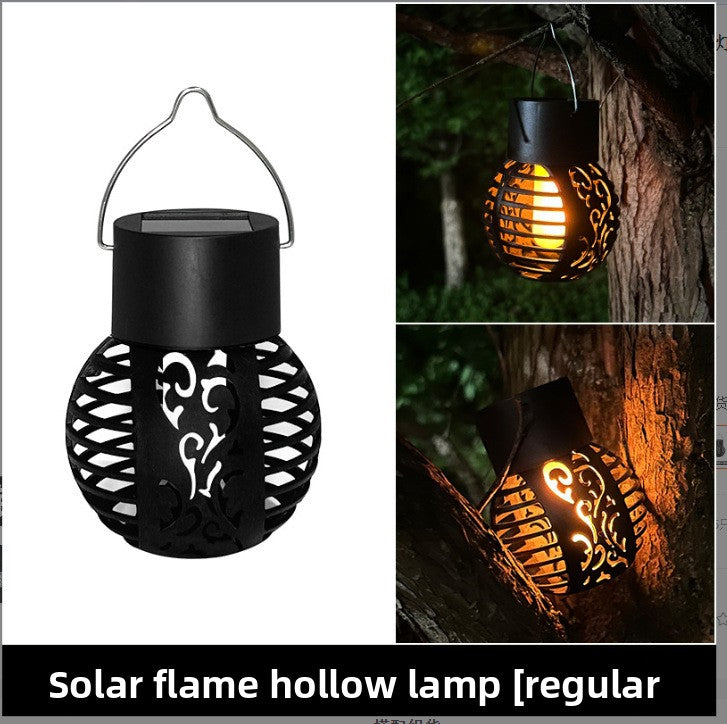 Solar Powered Flame Effect Hanging Light