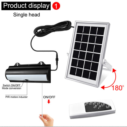 Solar Powered Outdoor Wall Light with Remote Control