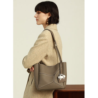 Large Capacity Crossbody Cowhide Tote Bag for Women