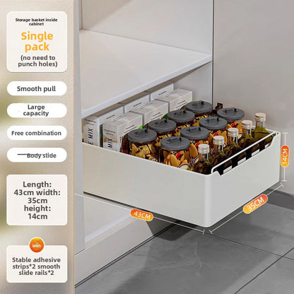Pull-out Kitchen Cabinet Storage Drawer Organizer
