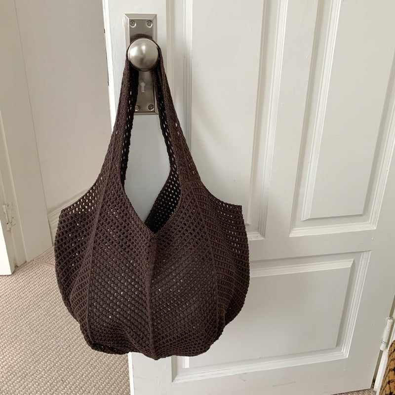 Vintage Crochet Woven Shoulder Bag
