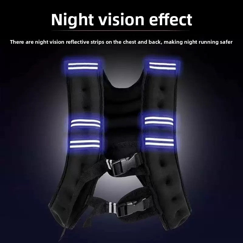 Adjustable Reflective Weight Vest for Fitness Training