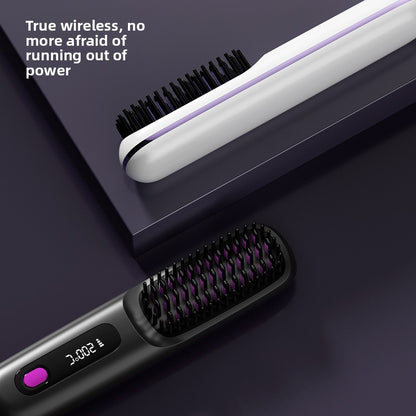 Portable straightening and curling comb