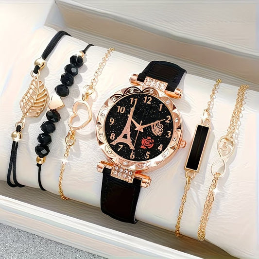 Rose Gold Diamond Accent Quartz Watch